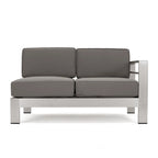 Cape Coral 7 Piece Dining Set and Sofa Set and 4pc Chat Set and Fire Pit and 2 Chaise Lounges by Christopher Knight Home