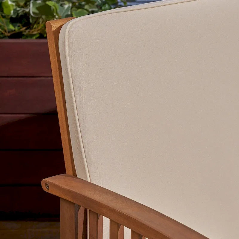 Carolina Outdoor Acacia Wood Loveseat and Coffee Table by Christopher Knight Home