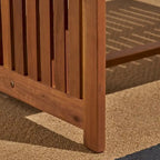 Carolina Outdoor Acacia Wood Loveseat and Coffee Table by Christopher Knight Home