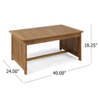 Carolina Outdoor Acacia Wood Loveseat and Coffee Table by Christopher Knight Home