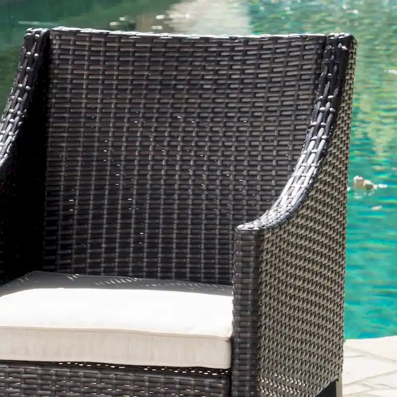 Owen Wood and Wicker 5-piece Dining Set by Christopher Knight Home