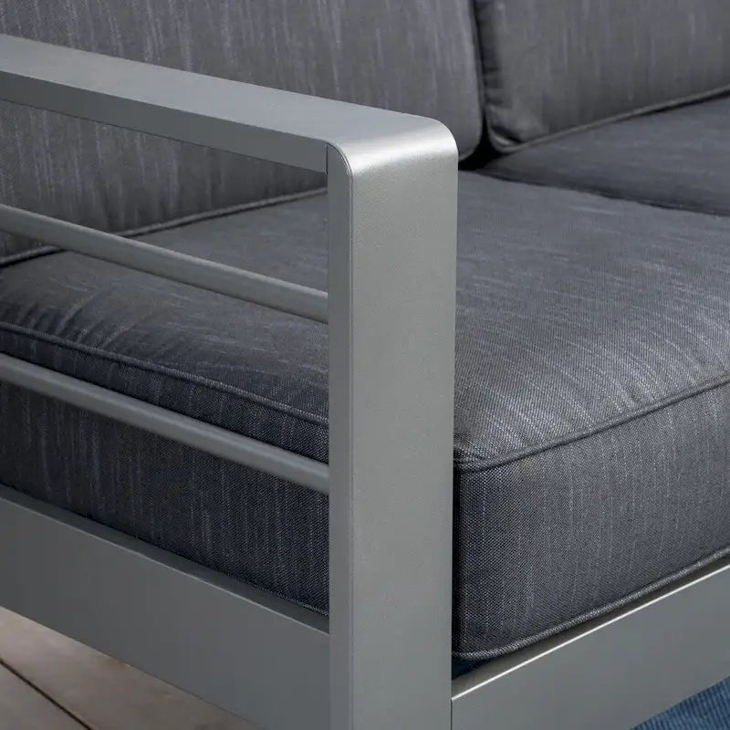 Cape Coral Outdoor Aluminum 2-piece Set with Cushions by Christopher Knight Home