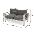Cape Coral Outdoor Loveseat and Fire Pit Set by Christopher Knight Home