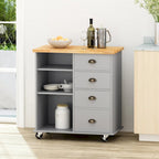 Provence Contemporary Kitchen Cart with Wheels by Christopher Knight Home - 31.50 W x 17.75 D x 34.50 H