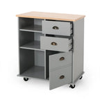 Provence Contemporary Kitchen Cart with Wheels by Christopher Knight Home - 31.50 W x 17.75 D x 34.50 H