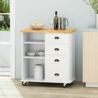 Provence Contemporary Kitchen Cart with Wheels by Christopher Knight Home - 31.50 W x 17.75 D x 34.50 H
