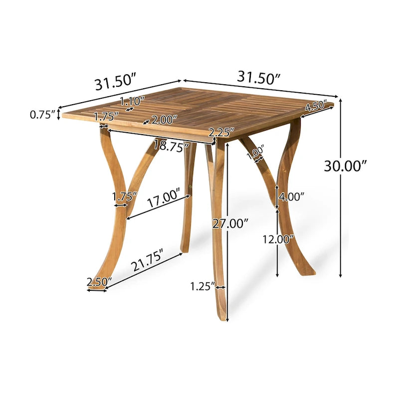 Ferris Acacia Wood and Wicker 5-piece Dining Set by Christopher Knight Home