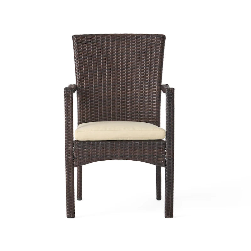 Ferris Acacia Wood and Wicker 5-piece Dining Set by Christopher Knight Home