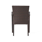 Ferris Acacia Wood and Wicker 5-piece Dining Set by Christopher Knight Home