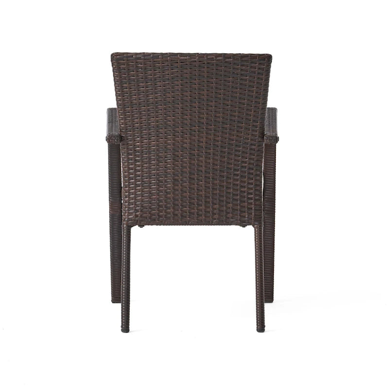 Ferris Acacia Wood and Wicker 5-piece Dining Set by Christopher Knight Home