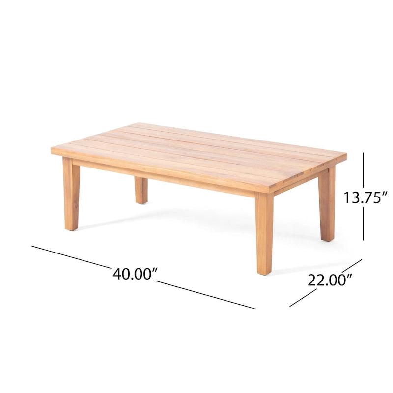 Isla Outdoor 4-seater Coffee Table Chat Set by Christopher Knight Home