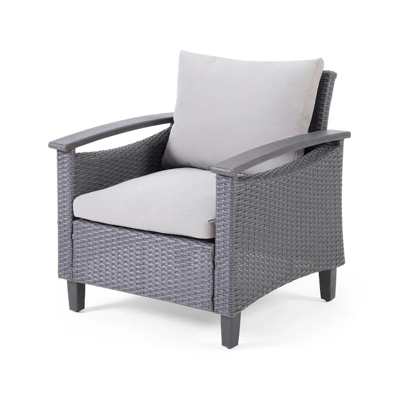 Isla Outdoor 4-seater Coffee Table Chat Set by Christopher Knight Home