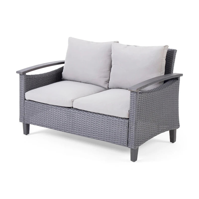 Isla Outdoor 4-seater Coffee Table Chat Set by Christopher Knight Home