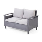 Isla Outdoor 4-seater Coffee Table Chat Set by Christopher Knight Home