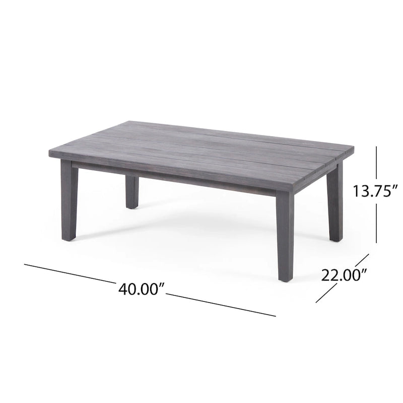 Isla Outdoor 4-seater Coffee Table Chat Set by Christopher Knight Home