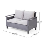 Isla Outdoor 4-seater Coffee Table Chat Set by Christopher Knight Home