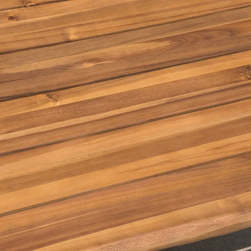 Zion Outdoor Industrial Acacia Wood Square Coffee Table by Christopher Knight Home