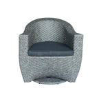Big Sur Outdoor Wicker Swivel Chair with Outdoor Cushion by Christopher Knight Home