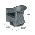 Big Sur Outdoor Wicker Swivel Chair with Outdoor Cushion by Christopher Knight Home