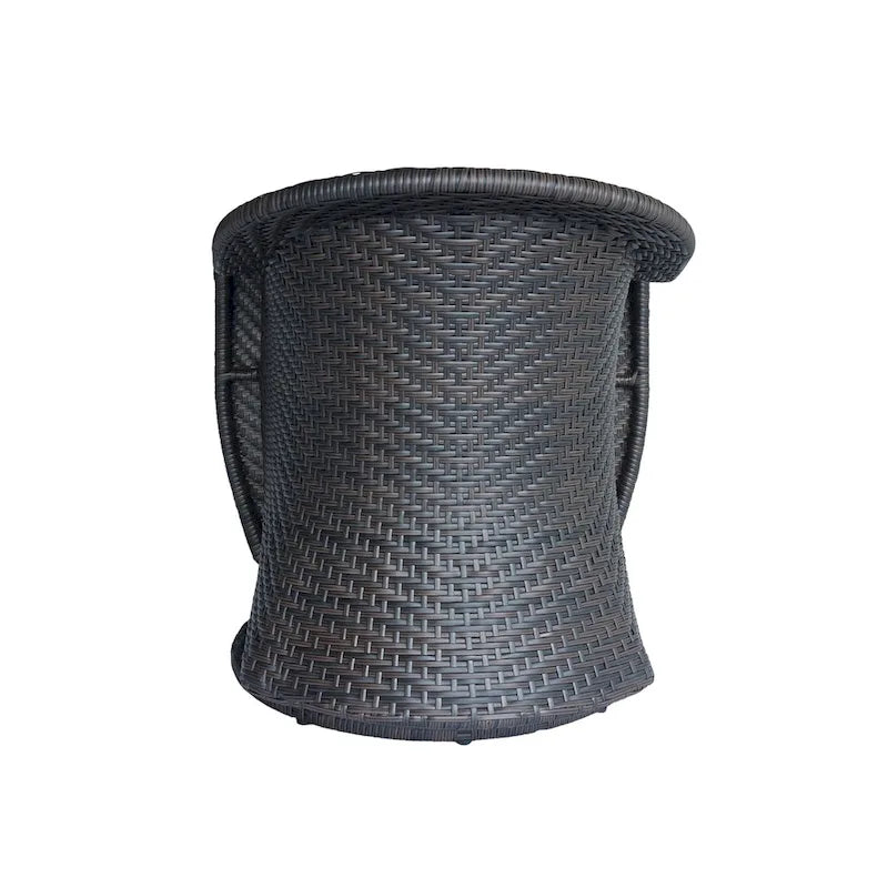 Big Sur Outdoor Wicker Swivel Chair with Outdoor Cushion by Christopher Knight Home
