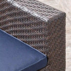 Big Sur Outdoor Wicker Swivel Chair with Outdoor Cushion by Christopher Knight Home