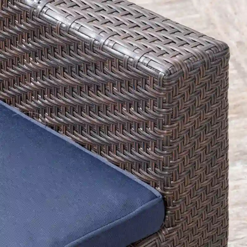 Big Sur Outdoor Wicker Swivel Chair with Outdoor Cushion by Christopher Knight Home