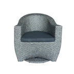 Big Sur Outdoor Wicker Swivel Chair with Outdoor Cushion by Christopher Knight Home