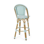 Shelton Wicker and Aluminum Outdoor 29.5 Inch Barstools by Christopher Knight Home