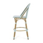Shelton Wicker and Aluminum Outdoor 29.5 Inch Barstools by Christopher Knight Home