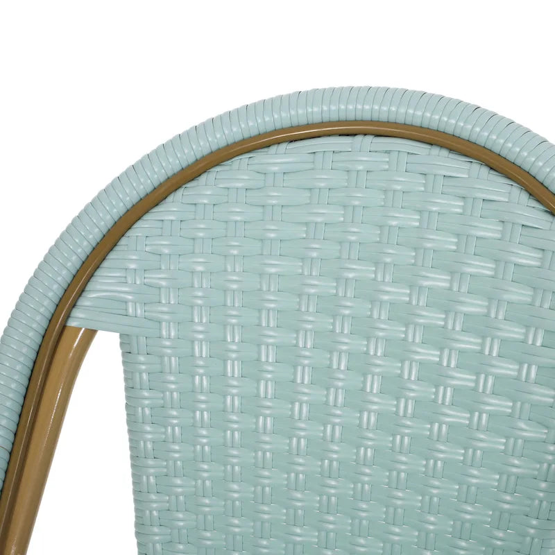 Shelton Wicker and Aluminum Outdoor 29.5 Inch Barstools by Christopher Knight Home