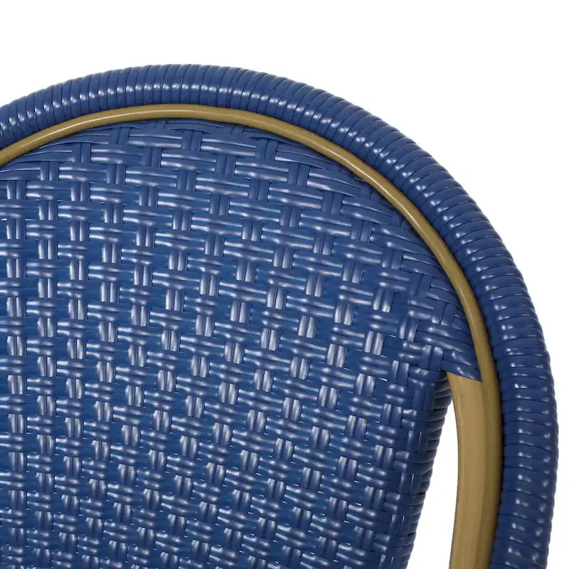Shelton Wicker and Aluminum Outdoor 29.5 Inch Barstools by Christopher Knight Home