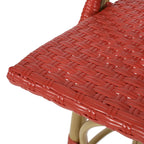 Shelton Wicker and Aluminum Outdoor 29.5 Inch Barstools by Christopher Knight Home