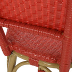 Shelton Wicker and Aluminum Outdoor 29.5 Inch Barstools by Christopher Knight Home