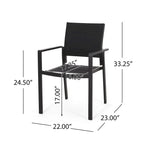 Templin Outdoor Mesh and Aluminum 7 Piece Dining Set by Christopher Knight Home
