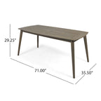 Sunqueen Outdoor Acacia Wood Rectangle Dining Table by Christopher Knight Home - 71.00 x 35.50 x 29.25