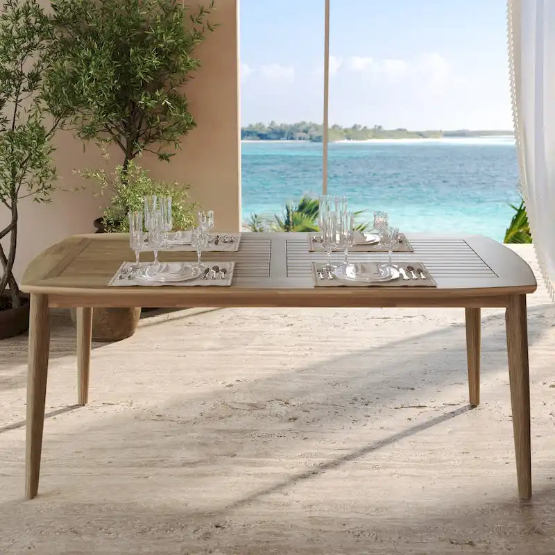 Sunqueen Outdoor Acacia Wood Rectangle Dining Table by Christopher Knight Home - 71.00 x 35.50 x 29.25