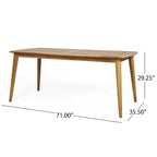 Sunqueen Outdoor Acacia Wood Rectangle Dining Table by Christopher Knight Home - 71.00 x 35.50 x 29.25
