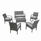 Cordoba Outdoor 6-piece Wicker Conversation Set by Christopher Knight Home