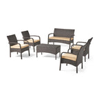 Cordoba Outdoor 6-piece Wicker Conversation Set by Christopher Knight Home