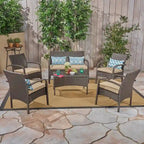 Cordoba Outdoor 6-piece Wicker Conversation Set by Christopher Knight Home