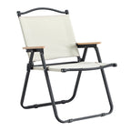 Folding Outdoor Chairs in Beige (Set of 2)