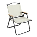 Folding Outdoor Chairs in Beige (Set of 2)
