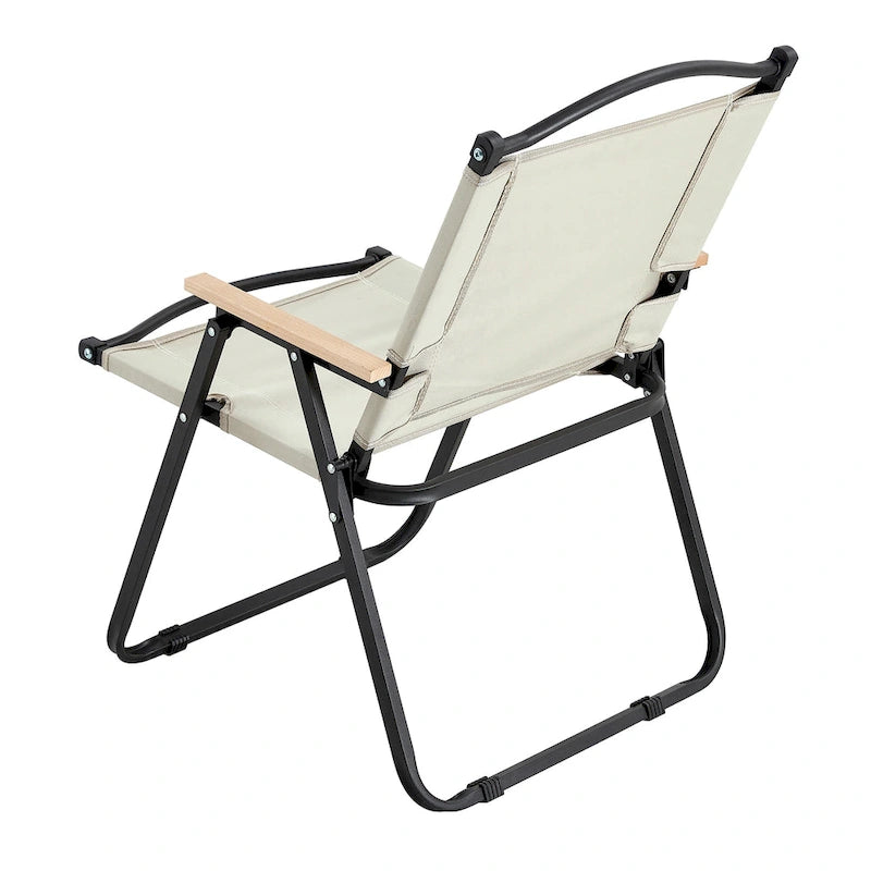 Folding Outdoor Chairs in Beige (Set of 2)