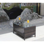 Coffee Table with Clear Tempered Glass