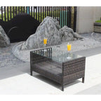 Coffee Table with Clear Tempered Glass