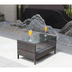 Coffee Table with Clear Tempered Glass
