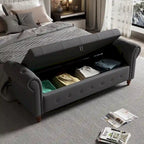 63 Bed Bench Entryway Storage Bench for Living Room Bedroom