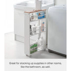 Yamazaki Home Slim Storage Cart, Steel, Holds 26.4 lbs, Minimal Assembly - L 18.7 x W 5.12 x H 31.69 inches