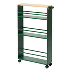 Yamazaki Home Slim Storage Cart, Steel, Holds 26.4 lbs, Minimal Assembly - L 18.7 x W 5.12 x H 31.69 inches