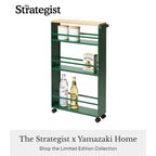 Yamazaki Home Slim Storage Cart, Steel, Holds 26.4 lbs, Minimal Assembly - L 18.7 x W 5.12 x H 31.69 inches